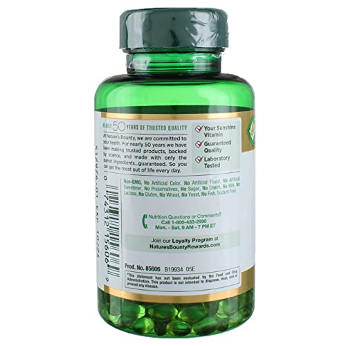 Nature's Bounty Vitamin D31000 IU, Rapid Release Softgels 250 ea (Pack