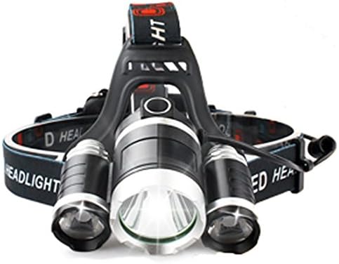 Siruida LED Headlamp Flashlight - Zoomable 4 Modes 6000 Lumen Super Bright 3T6 LED Headlight with Adjustable Headband, USB Rechargeable for Camping, Fishing, Hunting, Hiking,2x18650 Battery Included