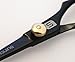 Professional Hairdressing Scissors 4.5 inch, BLACK, Small Size for Detailed Jobs. Suitable for Hair Cutting, Beard Mustache Trimming + Presentation Case & Tip Protector