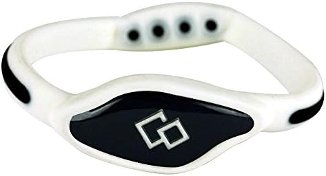 Colantotte Flex Loop Bracelet (White/Black, Small) Magnets & Negative Ions