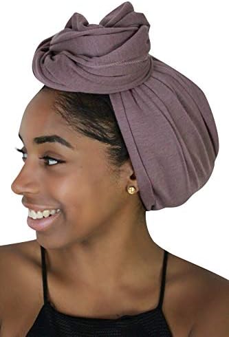 Rayna Josephine Solid Color Head Wrap -Stretch Long Hair Scarf Turban Tie