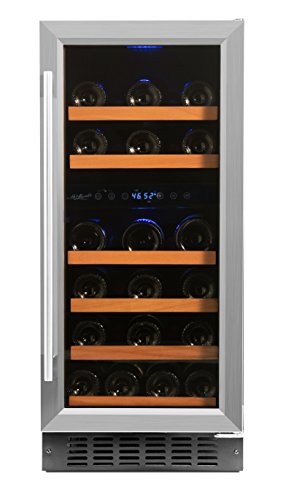 Smith-Hanks-32-Bottle-Under-Counter-Wine-Refrigerator-Dual-Temperature-Zones-15-Inches-Wide-Built-In-or-Free-Standing