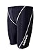 Srnfean Men's Swimming Jammers Endurance+ Quick Dry Swimsuit Black Medium