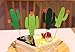 24pcs Cactus Cupcake Toppers Cupcake Picks for Cake Decorations Hawaii Party Favors Tropical Cacti Theme Summer Birthday Party Supplies