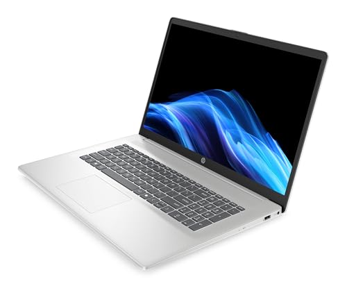 HP Laptop mit 17,3" FHD Display, Intel Core i7-1355U, 16 GB DDR4 RAM, 1 TB SSD, Intel Iris Grafik, Windows 11, QWERTZ, Silber inkl. 25 GB Dropbox-Speicher für 12 Monate 10