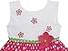 Sunny Fashion Girls Dress Pink Dot Flower Embroidered Sundress Size 6
