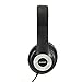 AUSDOM Lightweight Wire Over-Ear HD Stereo Headset Soft Leather Ear Cups with In-line Mic - Black