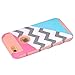 iPhone 6s Case,iPhone 6 Case,LUOLNH [2in1] Heavy Duty Hybrid Hard Case for Apple Iphone 6, 6s[4.7inch], Blue Mint Teal and Coral Pink Split Chevron Design Cover (Rose Gold)