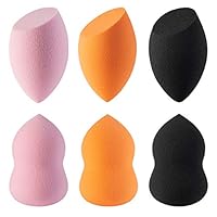 amoore Makeup Sponge 6pcs Beauty Sponge Makeup Blender Foundation Sponge Applicator Sponges Latext-free