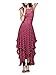 CA Mode Women's Sleeveless Floral Lace Tiered Long Irregular Party Dress