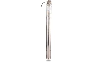 SHYLIYU 1/2HP Stainless Steel 2" OD Pipe Submersible Bore Pump 1/2 inch Outlet Water Pump 220-240V, 60Hz, Deep Well Pump Screw Submersible Water Pump for Industrial and Home Use