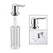 APPASO 17-Ounce Kitchen Dish Soap Dispenser Brushed Nickel- Large Capacity- 480ml Bottle Built in Hand Sink Pump,Sink Soap Dispensers Replacement-3.15 Inch Threaded Tube