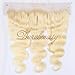Dorabeauty Blonde Bundles with Frontal Closure Blonde #613 Body Wave 100% Brazilian Human Hair (14 Inch, One Frontal)