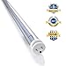 Hyperikon T8 T10 T12 LED 4FT Tube Light, 18W (40W-50W Equiv.), Single-End Powered, Ballast Bypass, Shatterproof, F48T8 Fluorescent Replacement, 2320 Lumens, 4000K, Clear, Garage, Warehouse