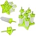 Xpassion Reusable & Dishwasher Safe Star Popsicle Molds with BPA-free Plastic Set of 6 Ice Pop Maker