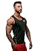 Jed North Mens Bodybuilding Compression Tank Top Slim Fitted Workout Base Layer Shirt, Large, Black,Black,Large