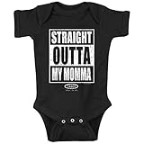 Straight Outa My Momma Baby Boys & Girls Onesie (6 Month)
