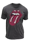 The Rolling Stones Classic Tongue Adult Charcoal T-Shirt