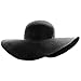 Ayliss Women Floppy Derby Hat Wide Large Brim Beach Straw Sun Cap Black