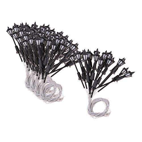 SM SunniMix 100Pcs 1: 100 HO Guage LED Lichter Street and Park Laternenpfahl Landschaftszubehör – Bild 4