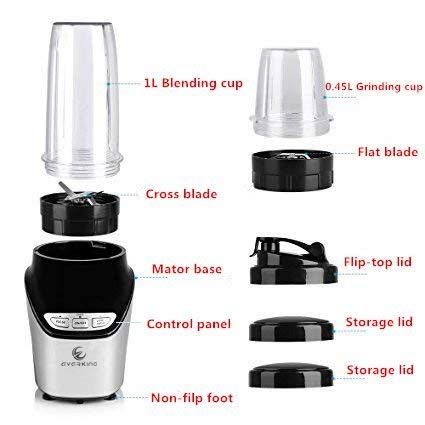 E EVERKING Blender, Smoothie Blender,Food Extractor Juicer,High-Speed Personal Blender for Shakes,Smoothies,Spices,1000W Coffee Grinder with Blending and Grinding Blades,Included 2-Piece BPA-Free Blender Bottles
