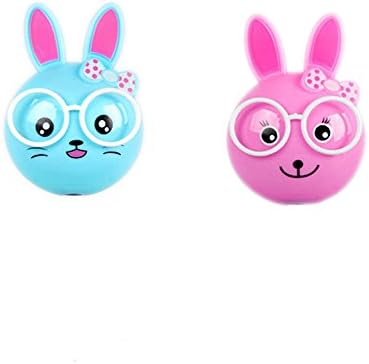 2 PCS Rabbit LED Plug in Night Light for Kids- Wall Lamp Take Good Care Children Sleep Light Sensor Auto Controlled Nightlights for Baby Nursing (Blue+Pink-2)