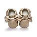 Weixinbuy Baby Boys Girls Soft Soled Tassel Bowknots Crib Shoes PU Moccasins,6-12 Months/5M-5.5M/4.84inch