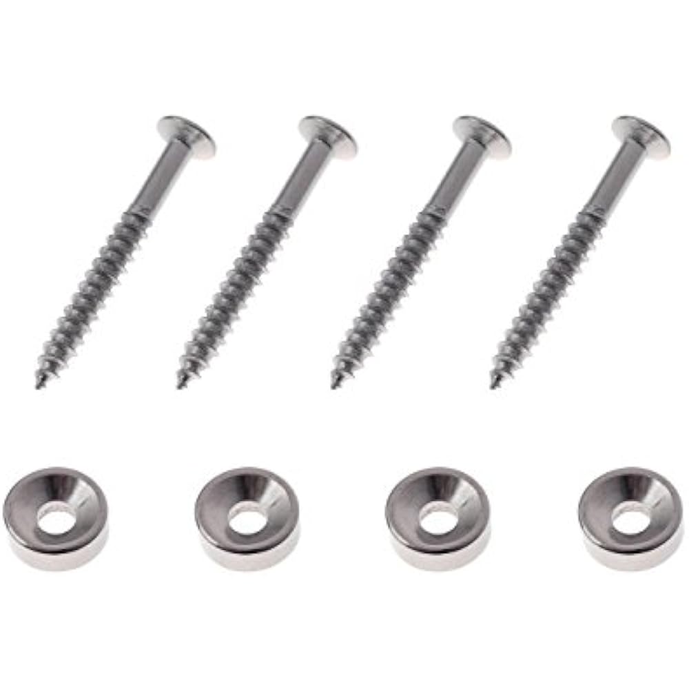 Timiy Guitar Neck Mounting Screws With Bolts 4Pack Musical Instruments
