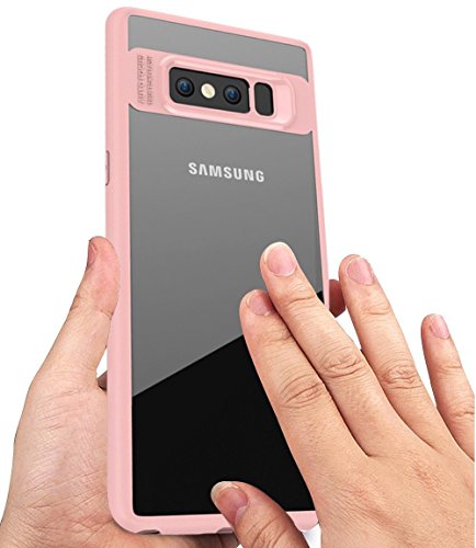 Samsung Galaxy Note 8 Case, Clear Back View (Pink), Samsung Galaxy Note 8 clear Cover, premium quality, best protect ever for you Note 8 without compromising your device design. see through back cover