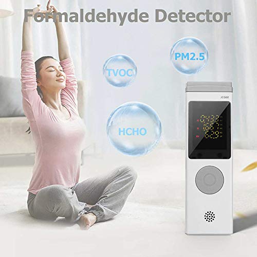 DJG The air Quality Pollution Monitor, Home Formaldehyde Detector, air Quality Monitor Automatically Measures The Formaldehyde Charge Test Box