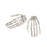 ACE Skull Bone Skeleton Hand Earring Goth Punk Rock Ear Stud Party Fancy Dress