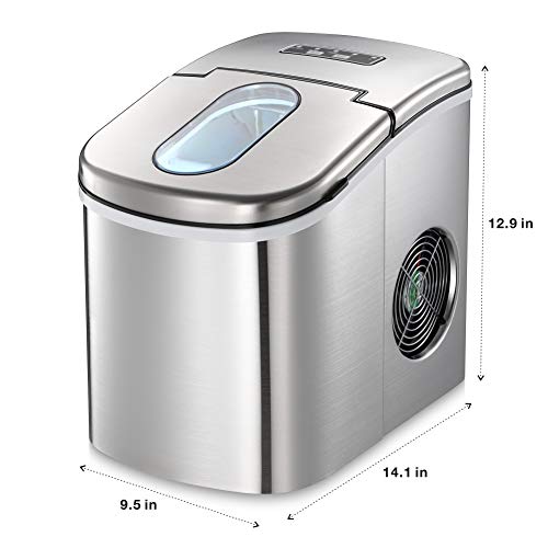 image for Joy Pebble Countertop Ice Maker Machine, 9 Cubes Ready in 6-8 Minutes,
