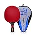 Professional Table Tennis Racket with Case, ITTF Approved Pingpong Racket Paddle with 9-Ply Wood and 8 Layers Carbon Blade