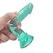 5.7 Inch Realistic Dildo, Body-Safe Material Lifelike Anal Dildo Powerful Suction Cup Dildo,Flexible Cock Adult Sex Toy from Women (Green)