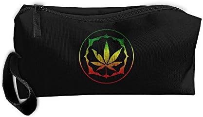 Weed Canabbis Jamaica Multi-functional Cosmetic Makeup Bag Zipper Closure Bags Toiletries Organizer Bag