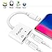 Headphone Adapter & Splitter, Headphone Jack Audio & Charge Connector Splitter Calling/Charger/Music/Remote Control for iP7/7 plus/8/8 Plus/X
