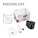 Makeup Brush Cleaner Kits Lammcou 3in1 Deep Cleaning Auto Electronic Brushes Cleaning Dryer Machine Makeup Spinner + Brush Spinner Bowl + Brush Collars for All Size Makeup Brushes