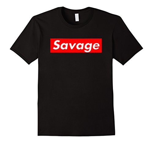 Mens SAVAGE T SHIRT Medium Black