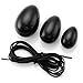 CrystalTears Yoni Eggs Obsidian Crystal Massage Stick Yoga Exercise Eggs Massage Stone Set for Women to Strengthen Pelvic Floor Muscles,or as Display or Decoration or Gift