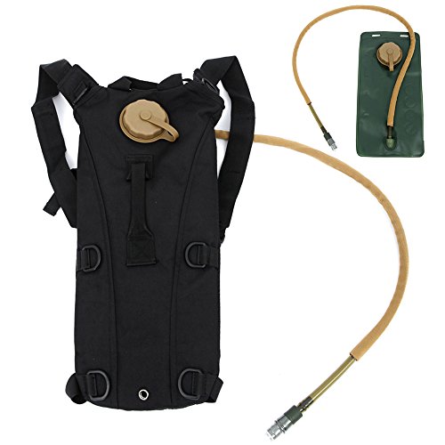 X-Freedom Military Hydration Backpack with 2.5L Water Storage Bladder Bag Tactical Hydration Pack Pouch Backpack Army Survival Hiking Climbing Outdoor Backpack (Black)