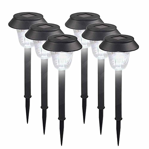 Patio Lights Solar Powered Pathway Walkway Yard Garden Landscape Led Stake Light Insert In Ground(White, 6Pack)
