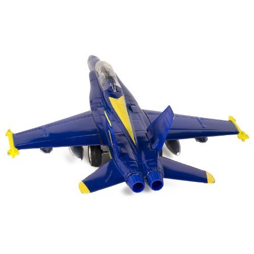 9" X-Planes US Navy F-18 Hornet Blue Jet Toy with Pull Back Action