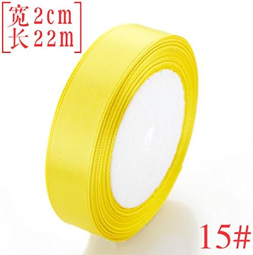 Damjic Cloth Packing Ribbon Ribbon Ribbon Wedding Gift Has Holiday Gift Wrap Ribbons Lemon Yellow 22 Meters