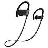 Woozik S102 Sport Bluetooth Headphones- Sweatproof earbuds with Built in Microphone, Stereo Sound - Perfect for Running, Workouts and more! (Black)