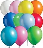 OrangeTag Assorted Bright Tone Latex Balloons Package of 100