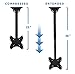 Mount-It! MI-507 Ceiling TV Mount Bracket, Height Adjustable with Tilt and Swivel Motion, Compatible with LED, LCD, Flat Panel TVs Between 23 Inches to 42 Inches, Weight Capacity of 110 Pounds