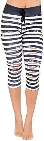 Multi Color Capris (Luxurious material from Italy) (Small, Black and White Stripes)
