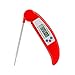 ALI VIRGO Instant Read Meat Thermometer Digital for Grilling, Outdoor Food Thermometer with LCD Display Foldable Long Probe for BBQ Cooking Smoke Kitchen Oil Candy