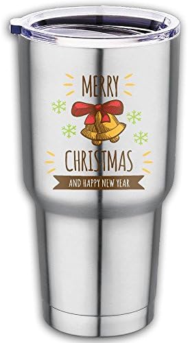 Merry Christmas Stainless Steel Tumbler Vacuum Insulated Travel Mug Coffee Cup