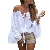 Weixinbuy Women Casual Chiffon Crew Neck Long Sleeve Blouses Polka Dots Shirts